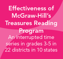 Effectiveness of McGraw-Hill’s Treasures Reading Program in Grades 3-5