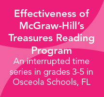 Effectiveness of McGraw-Hill’s Treasures Reading Program in Grades 3-5 in Florida
